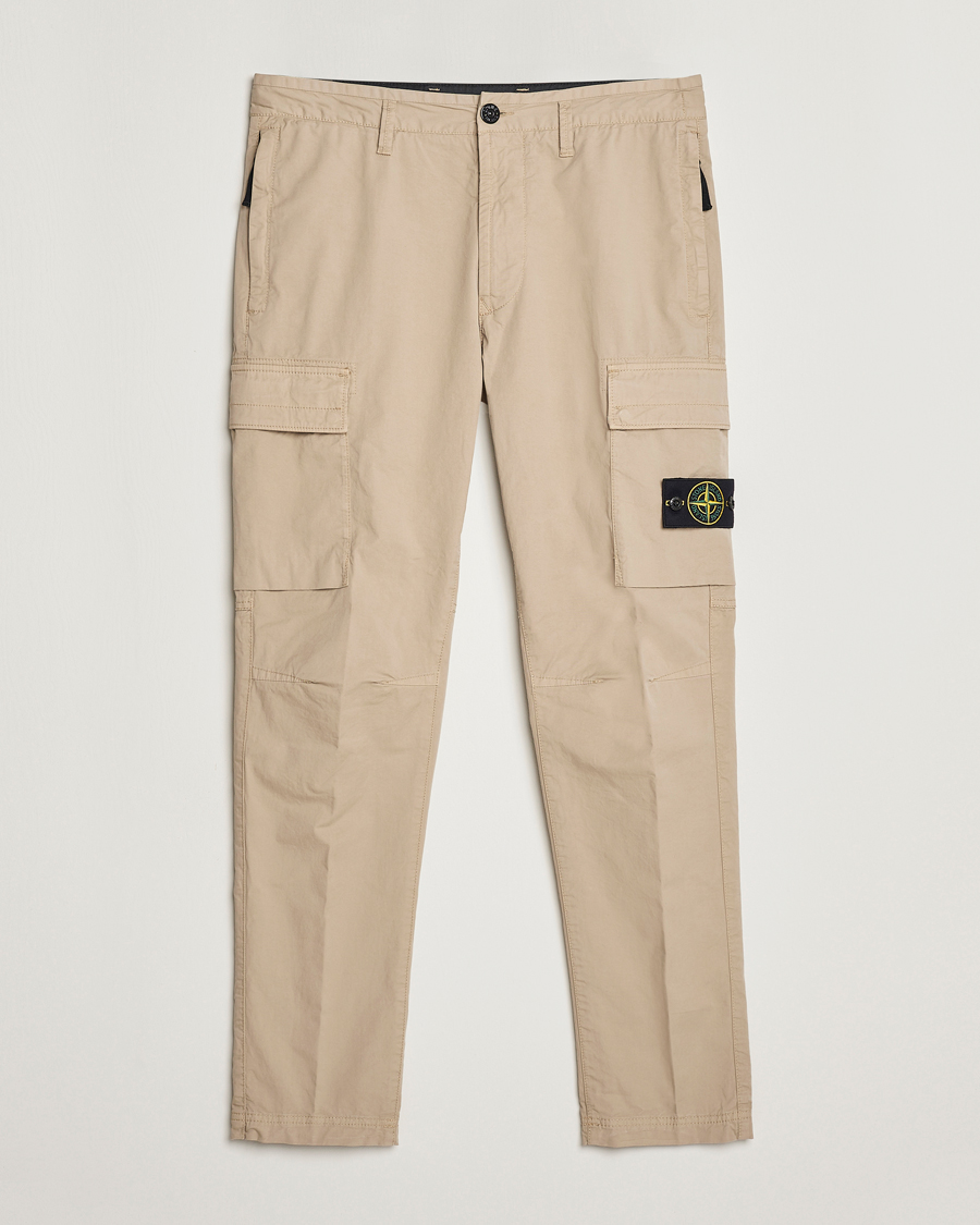 Herre | Bukser | Stone Island | Stretch Cotton Gabardine Trousers Sand