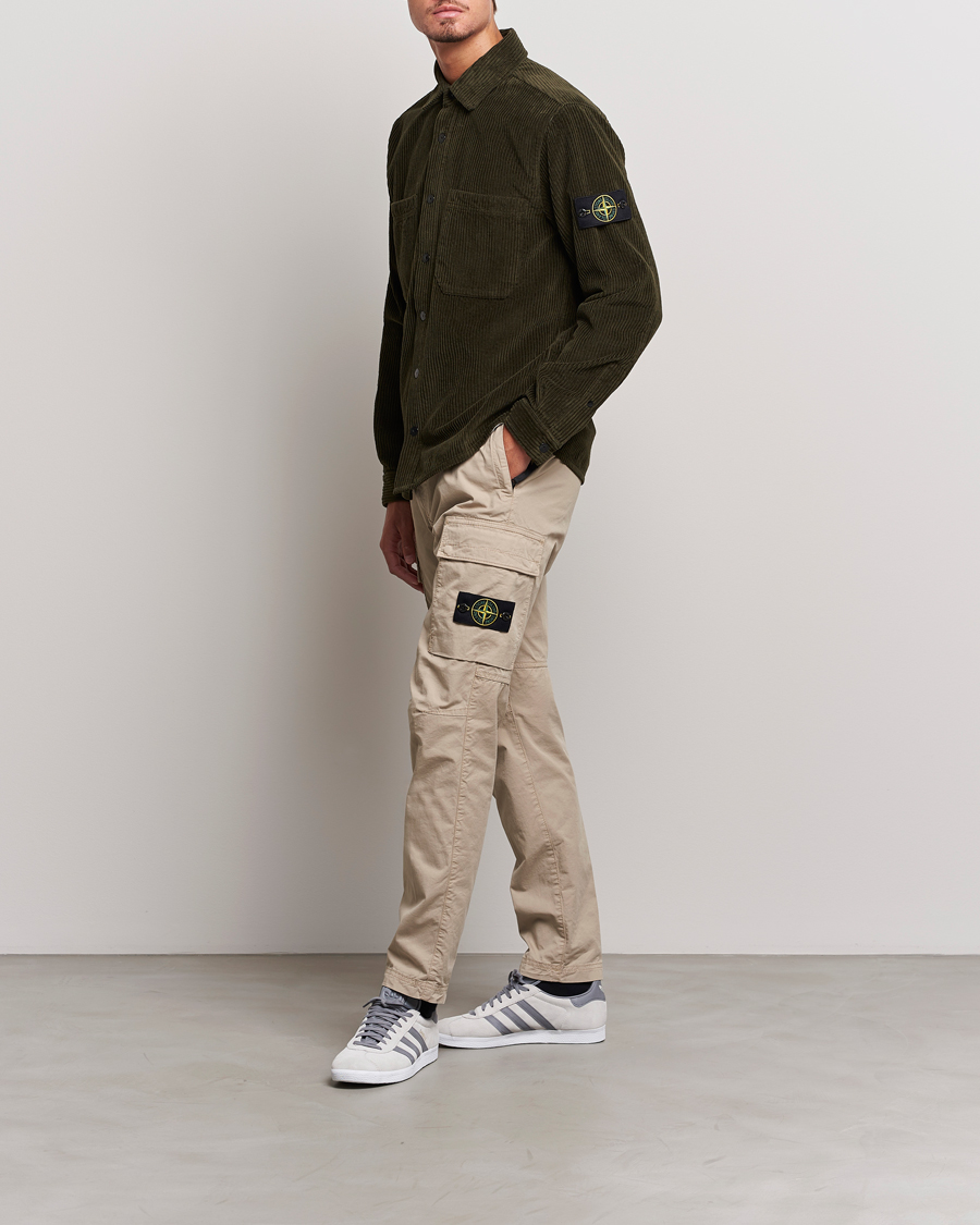 Herre | Bukser | Stone Island | Stretch Cotton Gabardine Trousers Sand