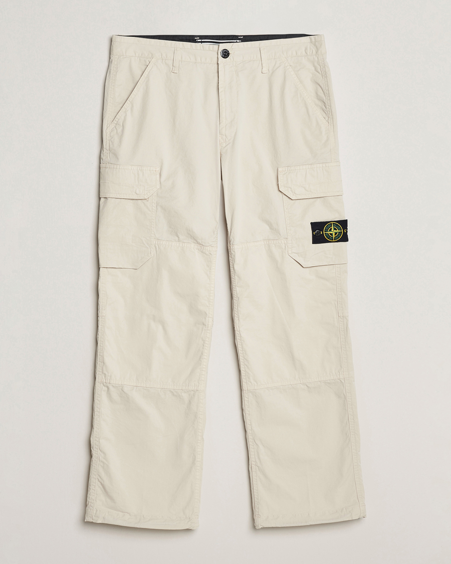 Herre | Bukser | Stone Island | Stretch Cotton Gabardine Cargo Pants Plaster