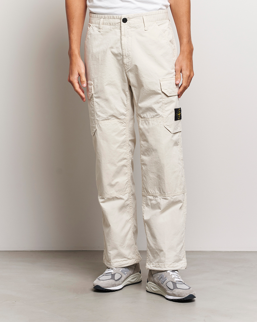 Herre | Bukser | Stone Island | Stretch Cotton Gabardine Cargo Pants Plaster