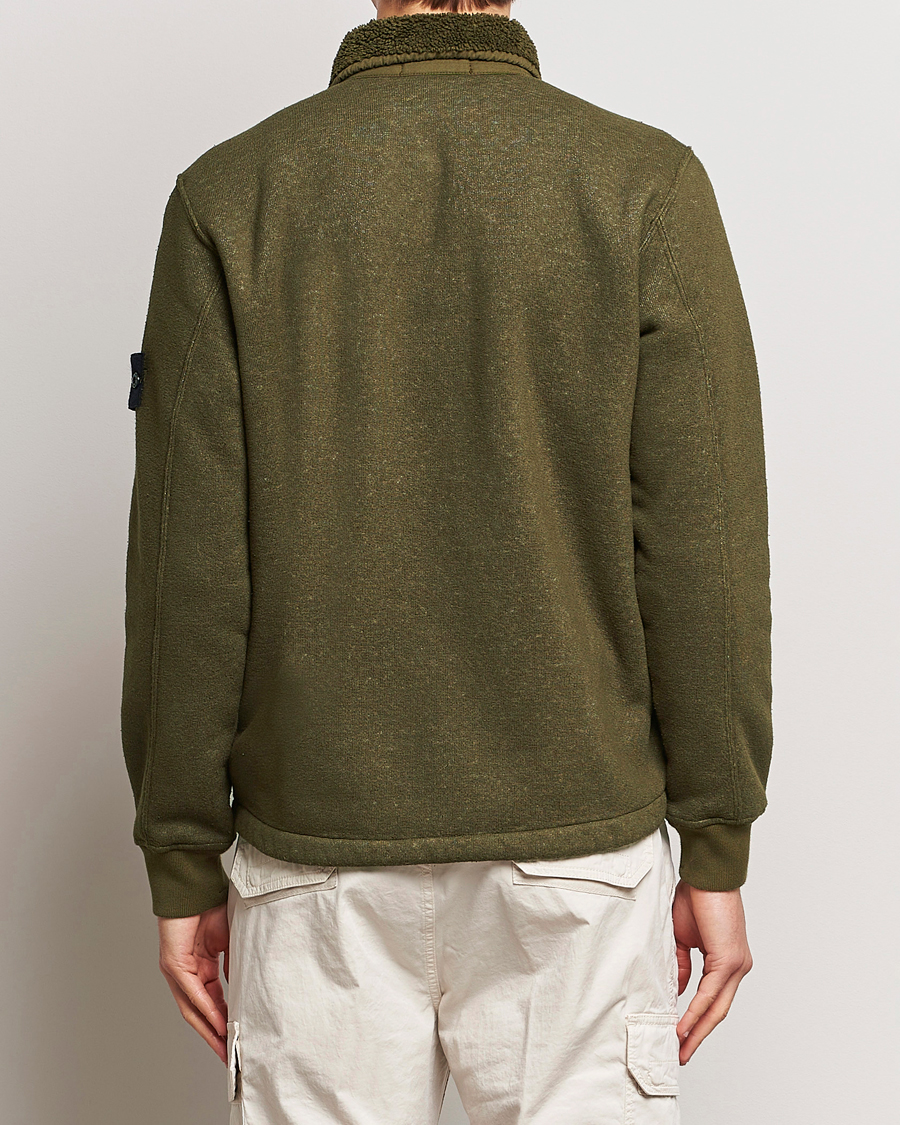 Herre | Gensere | Stone Island | Garment Dyed Terry Fleece Full Zip Olive