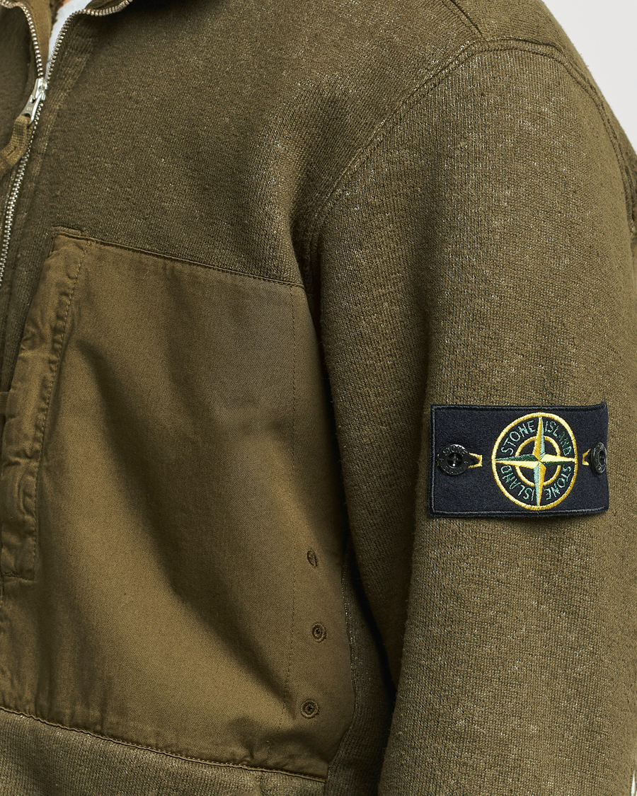 Herre | Gensere | Stone Island | Garment Dyed Terry Fleece Full Zip Olive