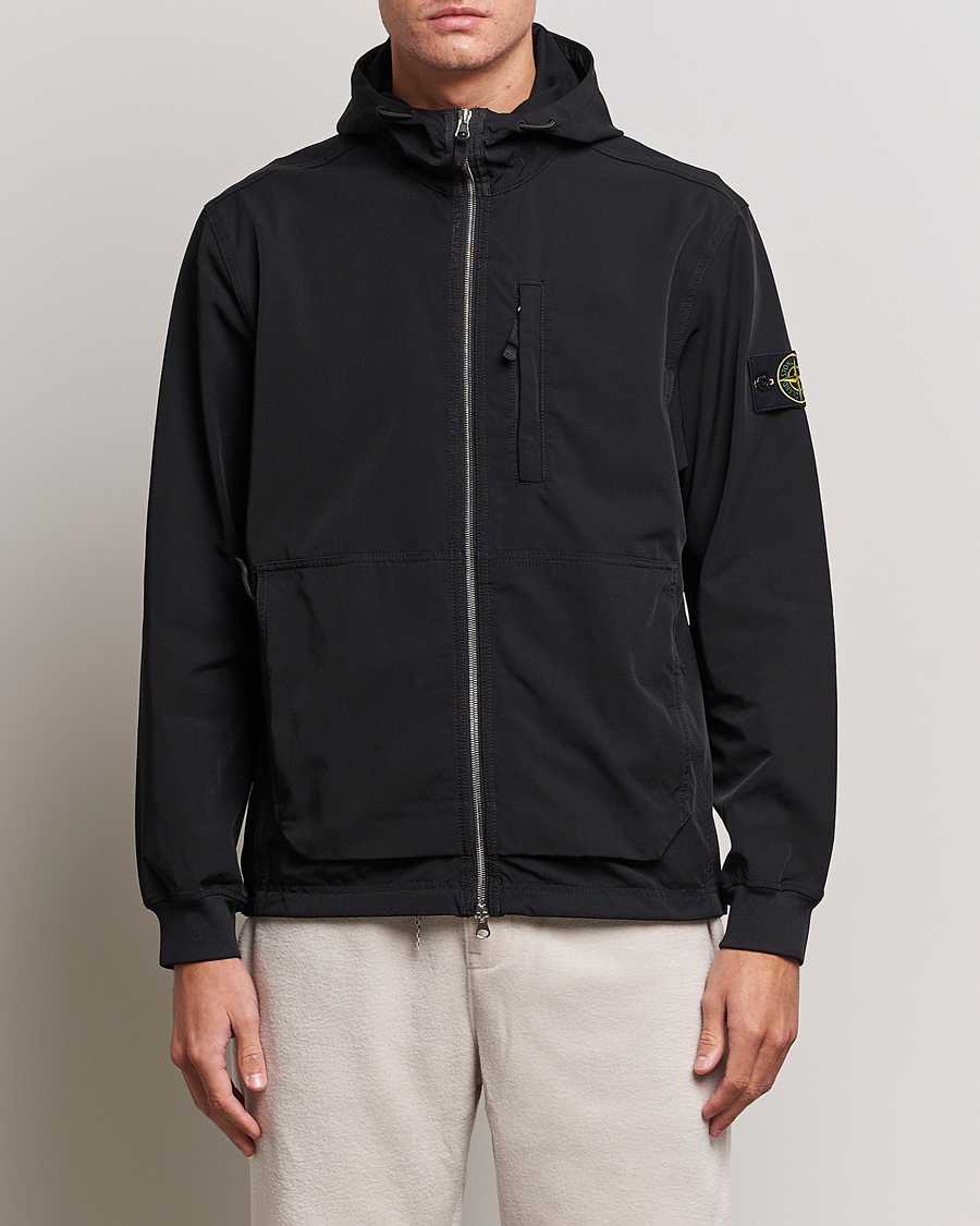 Herre |  | Stone Island | Garment Dyed Recycled Nylon Full Zip Black