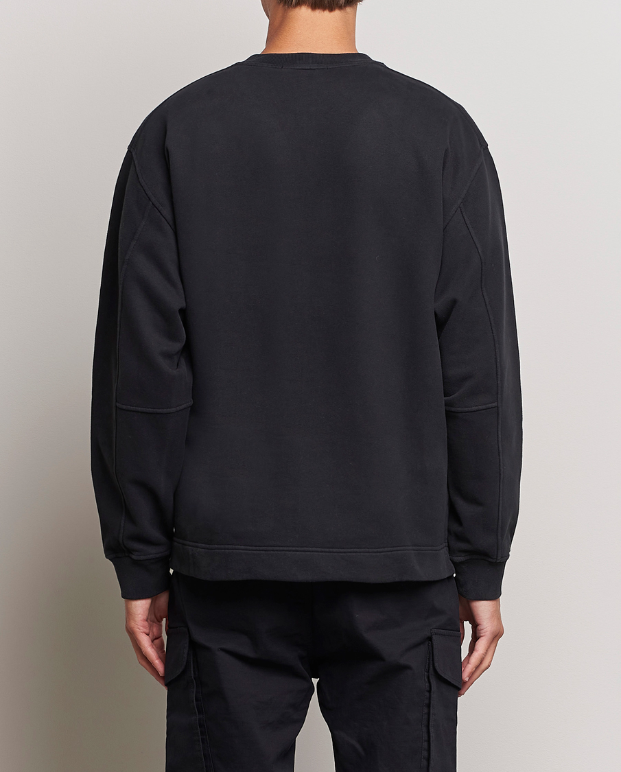 Herre | Gensere | Stone Island | Garment Dyed Fleece Logo Sweatshirt Black