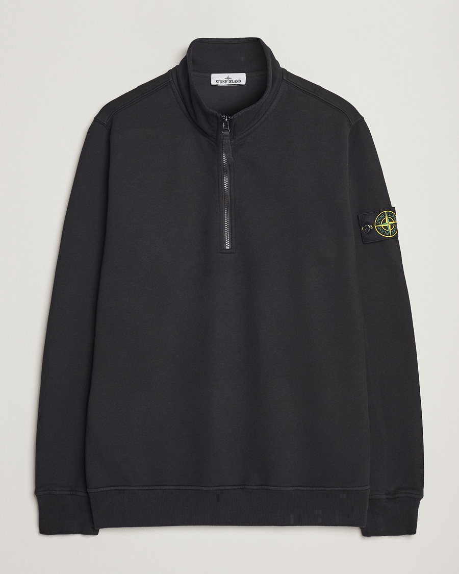 Herre | Gensere | Stone Island | Garment Dyed Fleece Half Zip Black