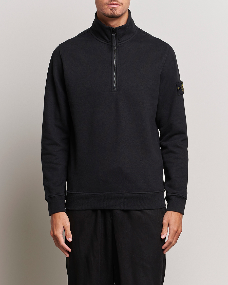 Herre | Gensere | Stone Island | Garment Dyed Fleece Half Zip Black
