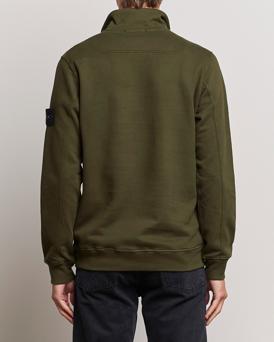 Herre | Gensere | Stone Island | Garment Dyed Fleece Half Zip Olive