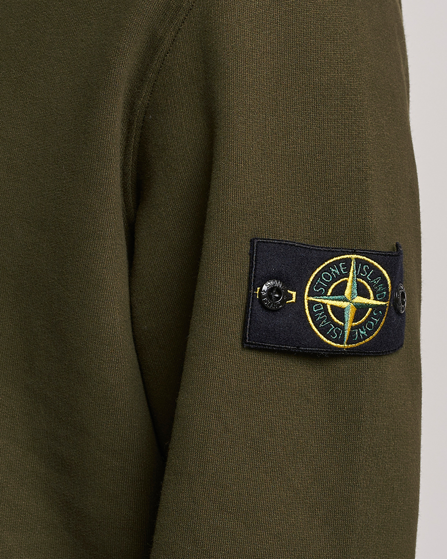 Herre | Gensere | Stone Island | Garment Dyed Fleece Half Zip Olive