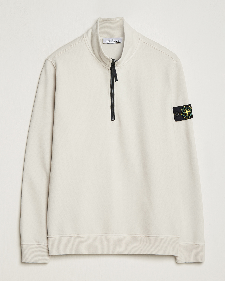 Herre | Gensere | Stone Island | Garment Dyed Fleece Half Zip Plaster