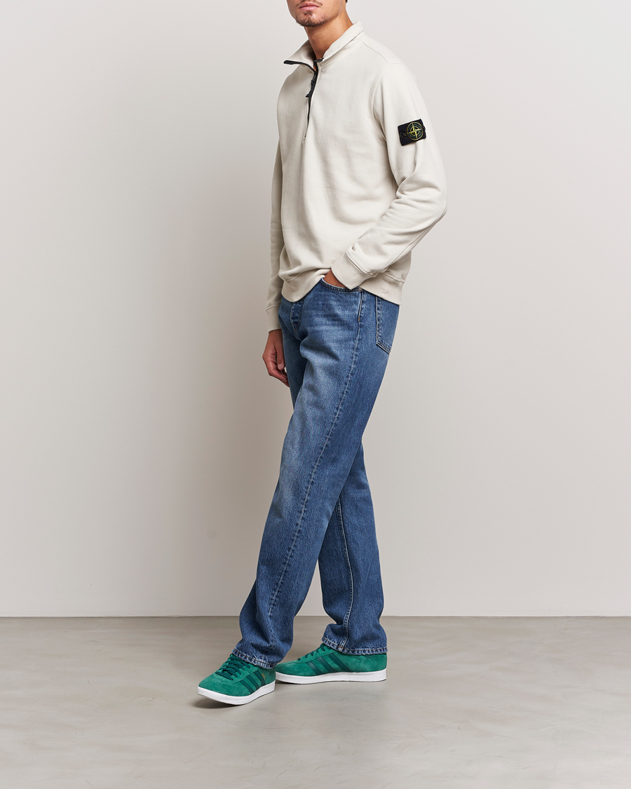 Herre | Gensere | Stone Island | Garment Dyed Fleece Half Zip Plaster