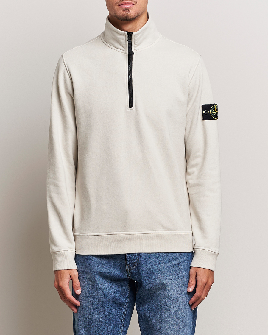 Herre | Gensere | Stone Island | Garment Dyed Fleece Half Zip Plaster