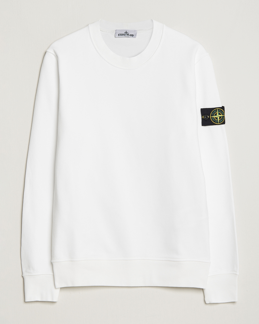 Herre | Gensere | Stone Island | Garment Dyed Fleece Sweatshirt White