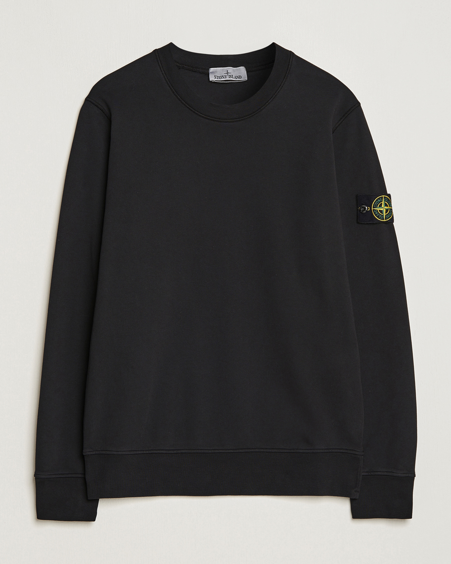 Herre | Gensere | Stone Island | Garment Dyed Fleece Sweatshirt Black
