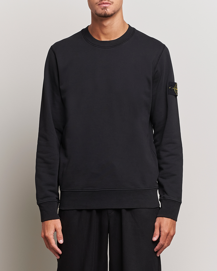 Herre | Gensere | Stone Island | Garment Dyed Fleece Sweatshirt Black