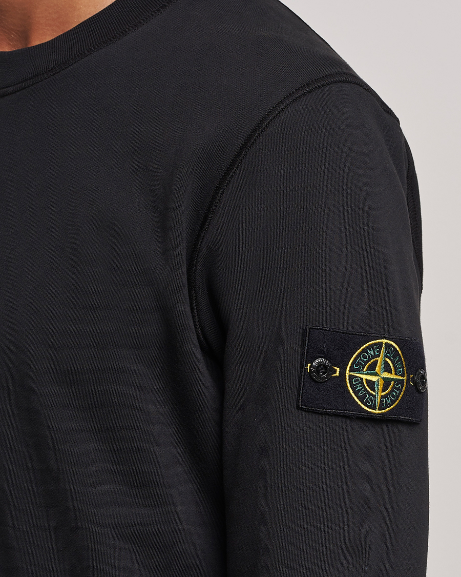 Herre | Gensere | Stone Island | Garment Dyed Fleece Sweatshirt Black