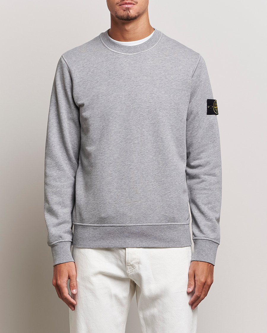 Herre | Grå gensere | Stone Island | Garment Dyed Fleece Sweatshirt Melange Grey