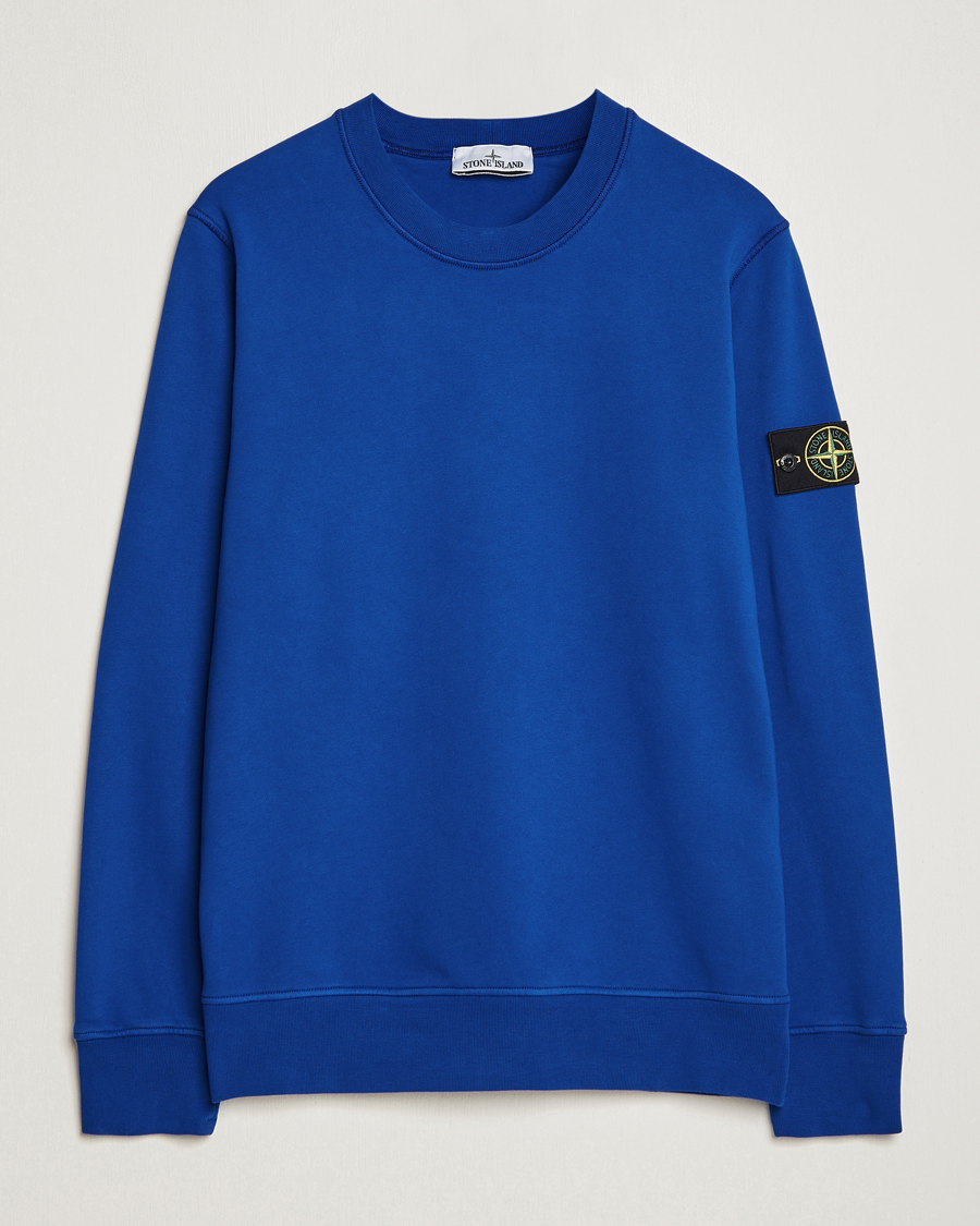Herre | Gensere | Stone Island | Garment Dyed Fleece Sweatshirt Bright Blue