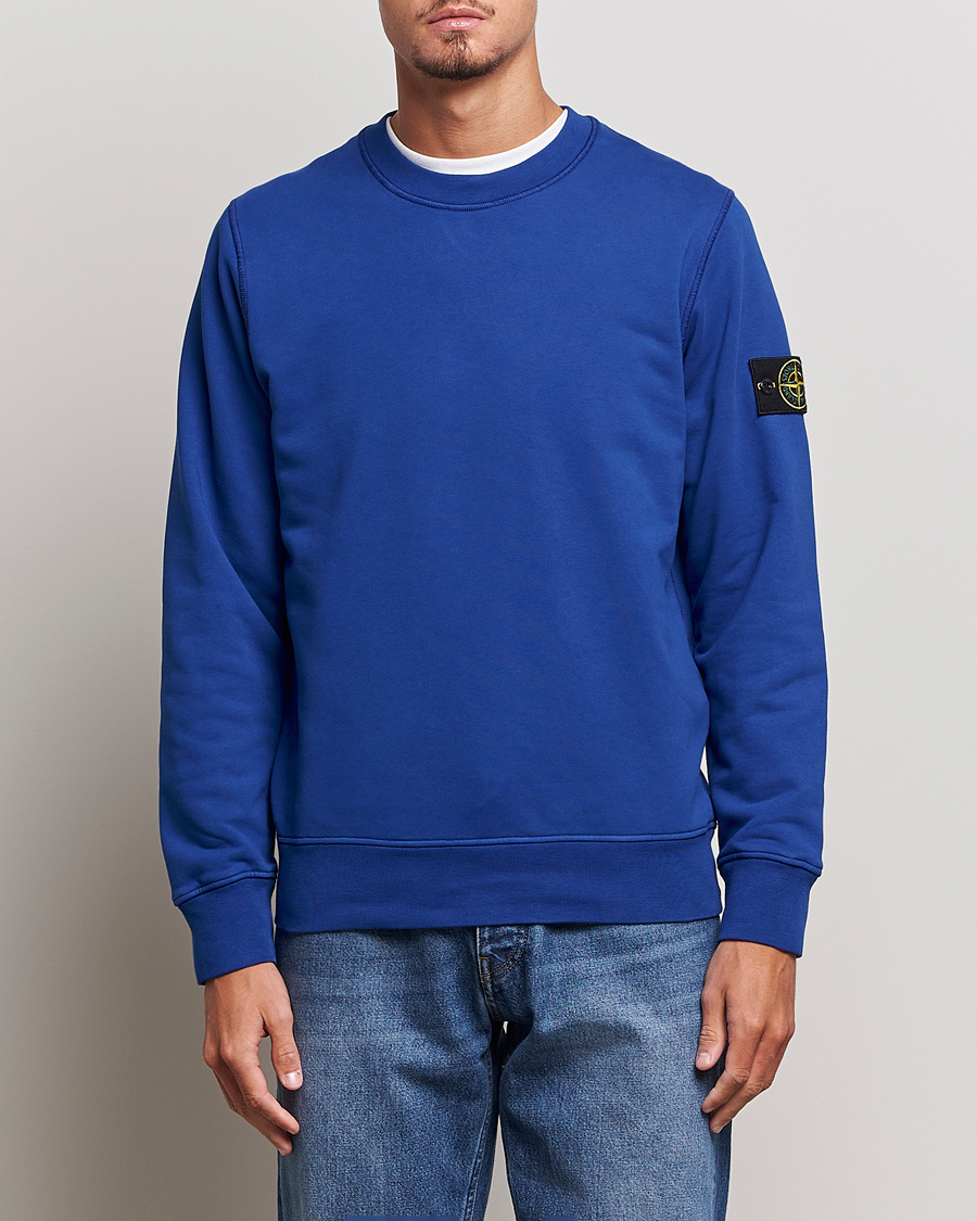 Herre | Stone Island | Stone Island | Garment Dyed Fleece Sweatshirt Bright Blue