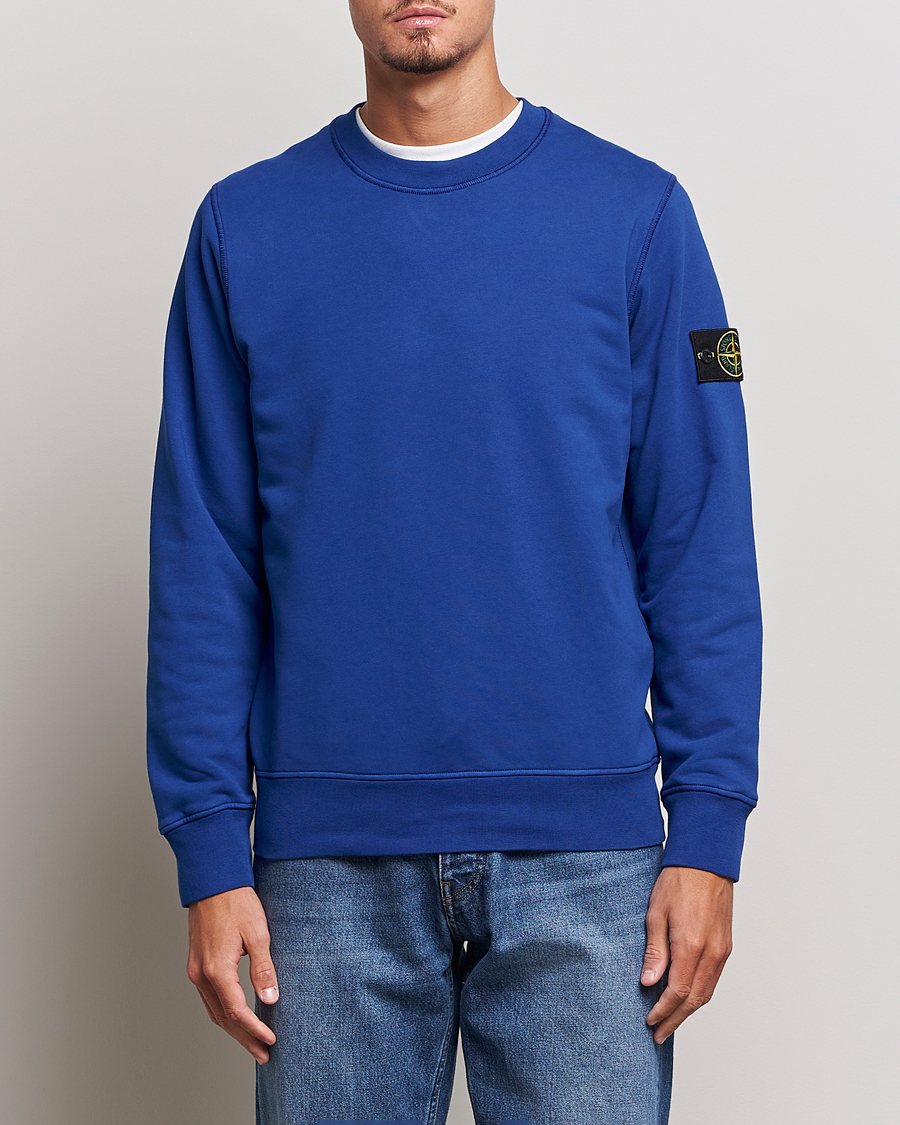 Herre | Gensere | Stone Island | Garment Dyed Fleece Sweatshirt Bright Blue