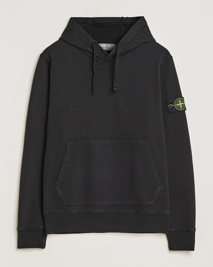 Herre | Gensere | Stone Island | Garment Dyed Fleece Hood Black