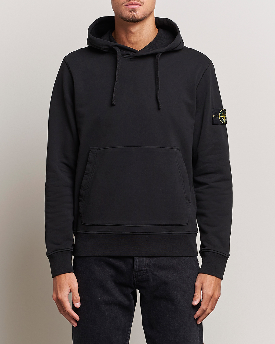 Herre | Gensere | Stone Island | Garment Dyed Fleece Hood Black