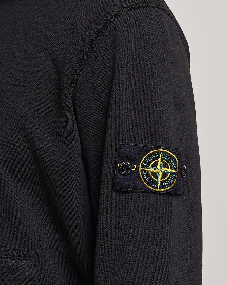 Herre | Gensere | Stone Island | Garment Dyed Fleece Hood Black