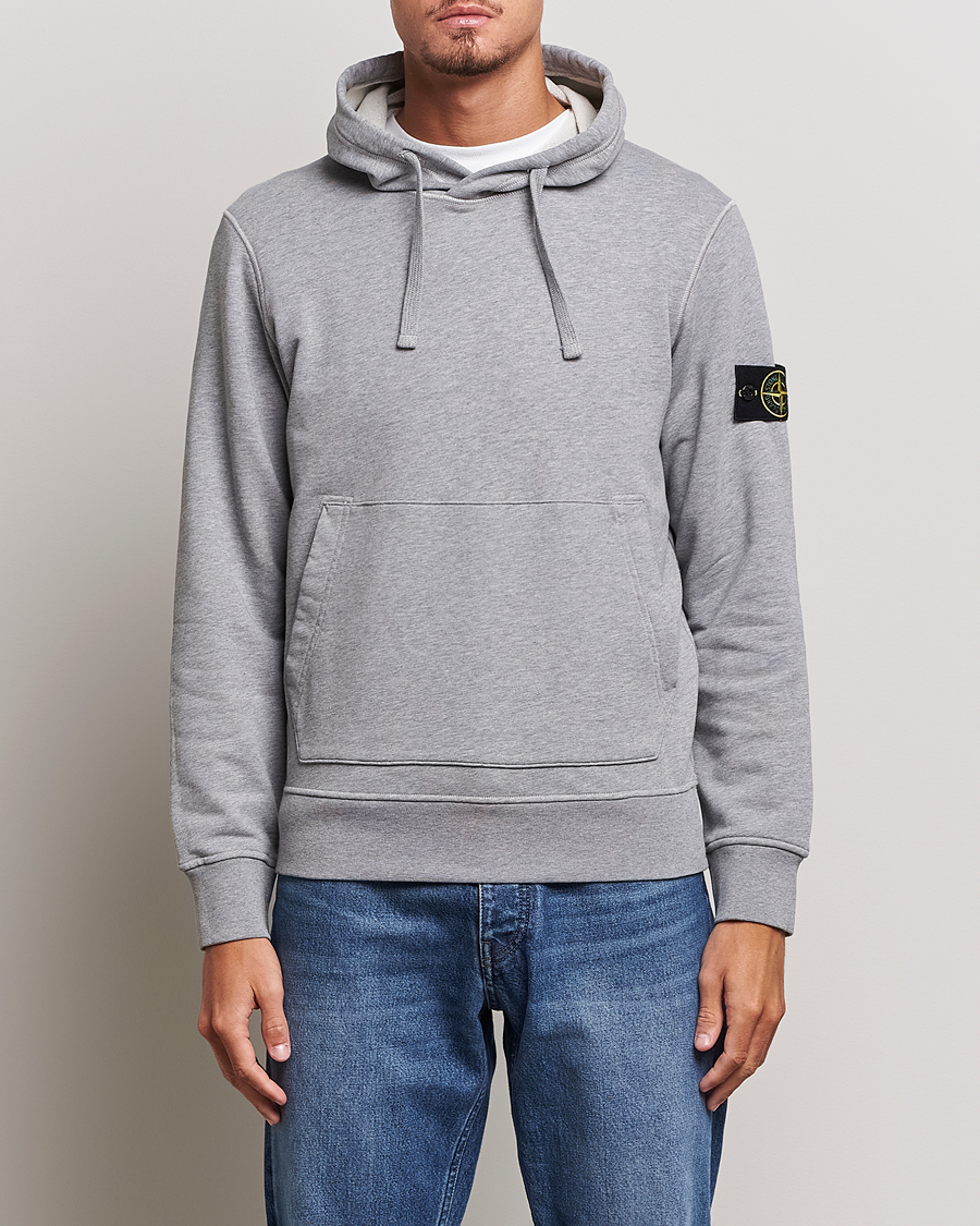 Herre | Gensere | Stone Island | Garment Dyed Fleece Hood Melange Grey