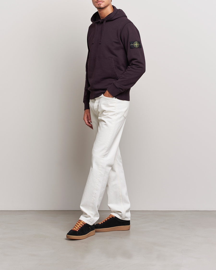 Herre | Gensere | Stone Island | Garment Dyed Fleece Hood Dark Burgundy