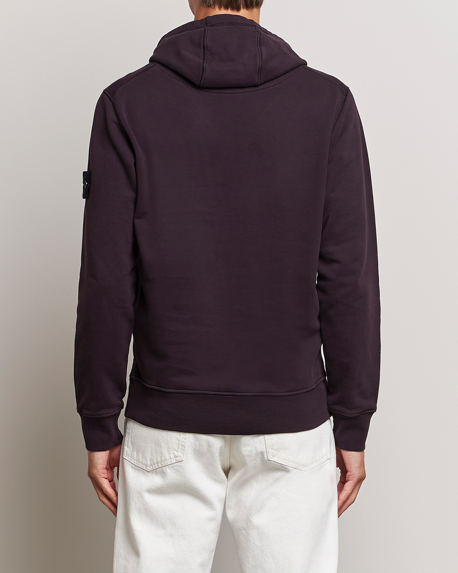 Herre | Gensere | Stone Island | Garment Dyed Fleece Hood Dark Burgundy