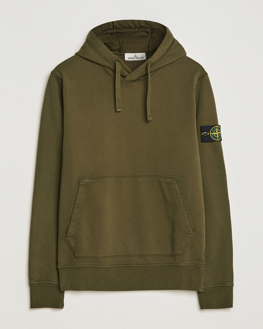Herre | Gensere | Stone Island | Garment Dyed Fleece Hood Olive