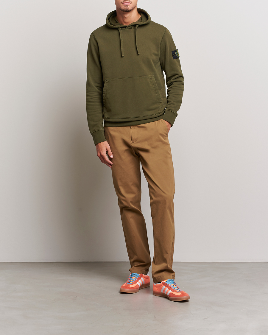 Herre | Gensere | Stone Island | Garment Dyed Fleece Hood Olive