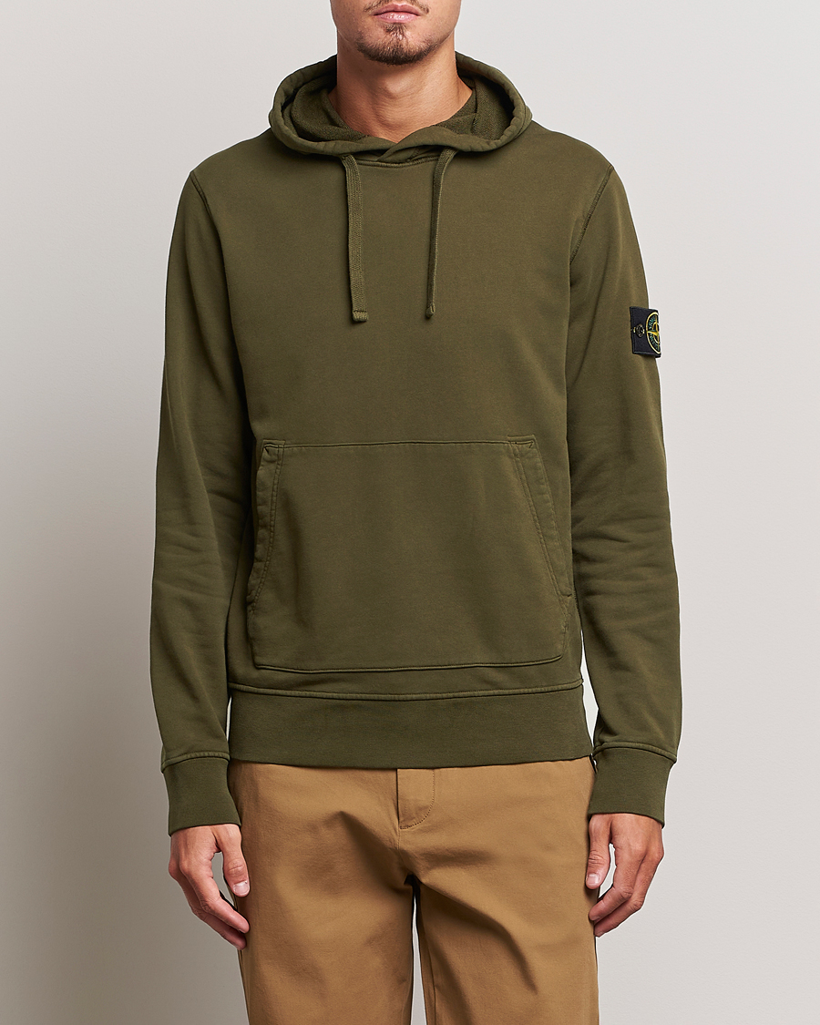 Herre | Gensere | Stone Island | Garment Dyed Fleece Hood Olive