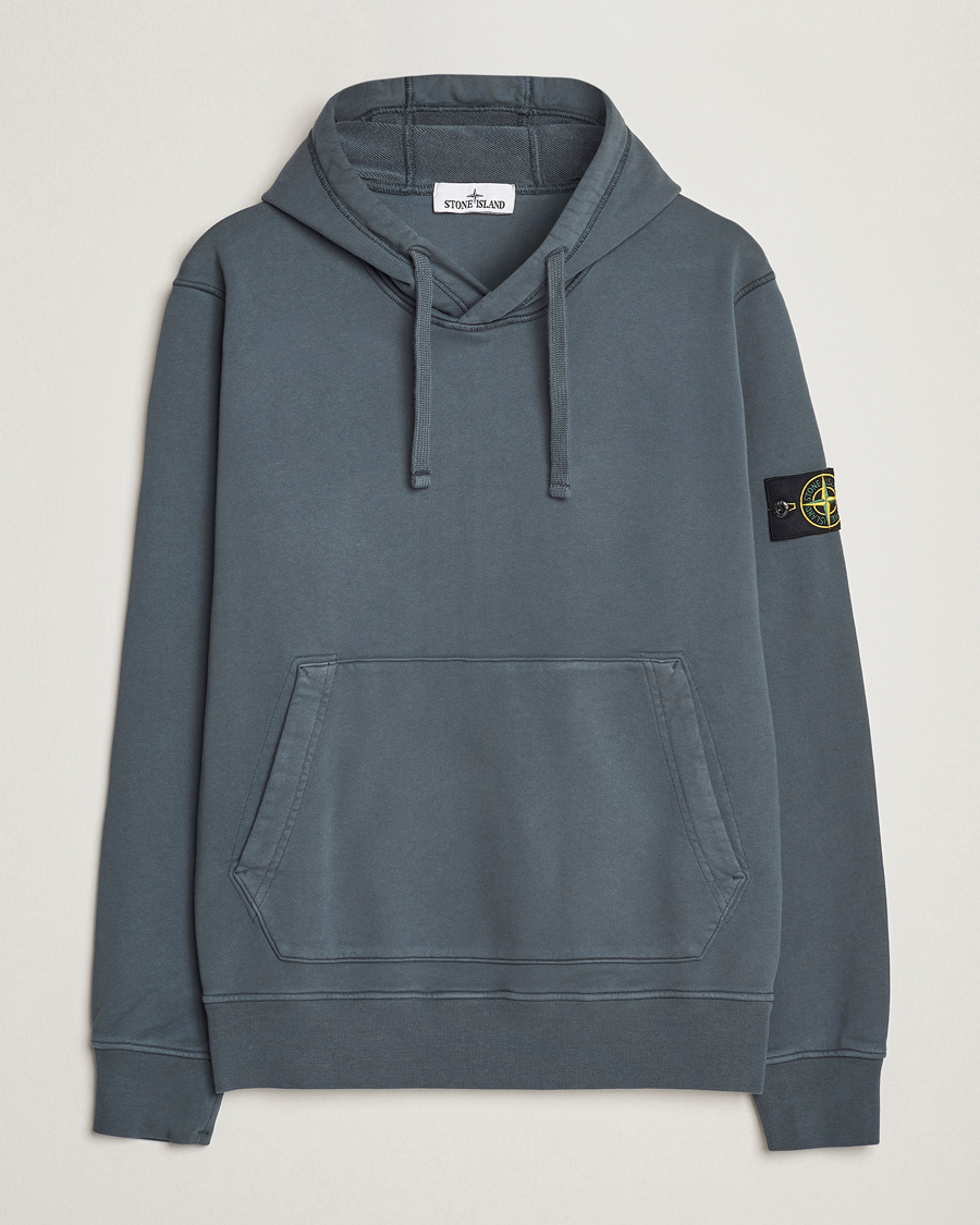Herre | Gensere | Stone Island | Garment Dyed Fleece Hood Lead Grey