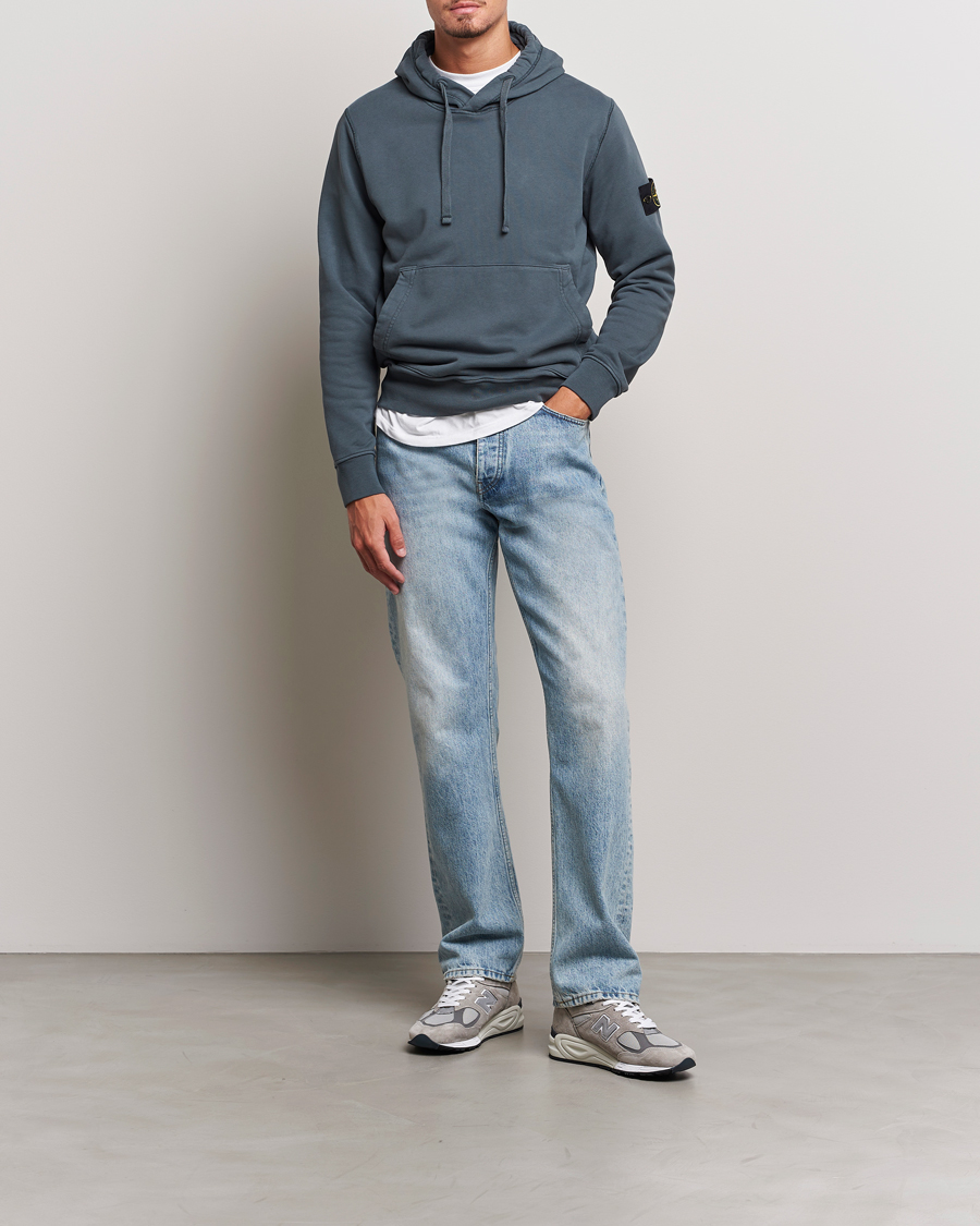 Herre | Gensere | Stone Island | Garment Dyed Fleece Hood Lead Grey