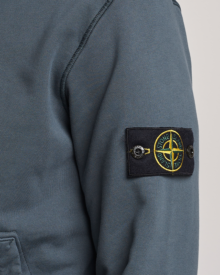 Herre | Gensere | Stone Island | Garment Dyed Fleece Hood Lead Grey
