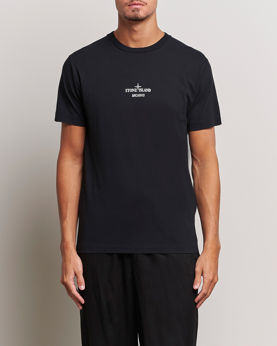 Herre | T-Shirts | Stone Island | Garment Dyed Archivio T-Shirt Black