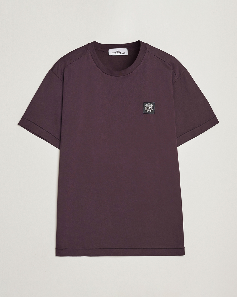 Herre | T-Shirts | Stone Island | Garment Dyed Jersey T-Shirt Dark Burgundy