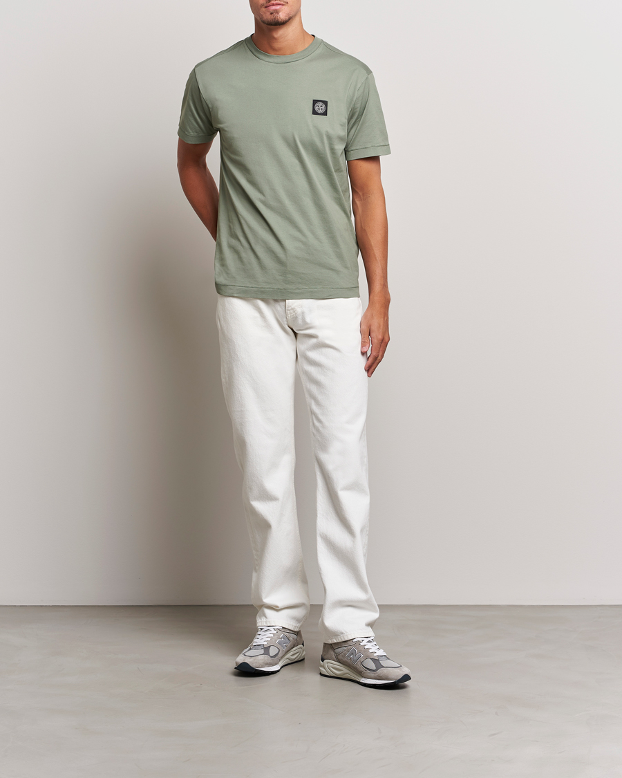 Herre | T-Shirts | Stone Island | Garment Dyed Jersey T-Shirt Sage
