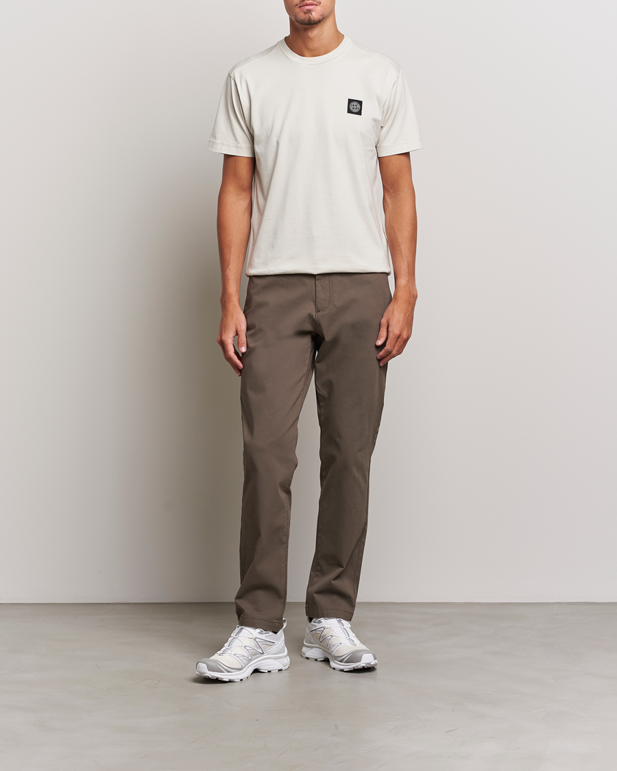Herre | T-Shirts | Stone Island | Garment Dyed Jersey T-Shirt Plaster