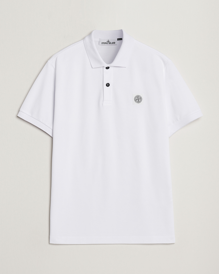 Herre | Pikéer | Stone Island | Cotton Pique Polo White