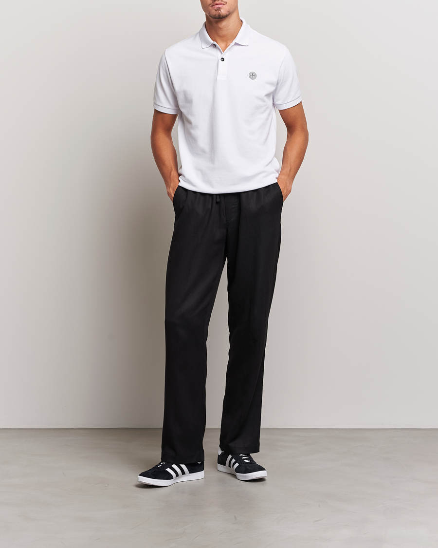 Herre | Pikéer | Stone Island | Cotton Pique Polo White