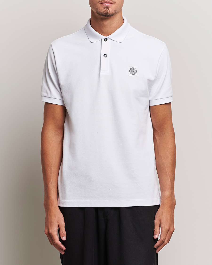 Herre | Pikéer | Stone Island | Cotton Pique Polo White