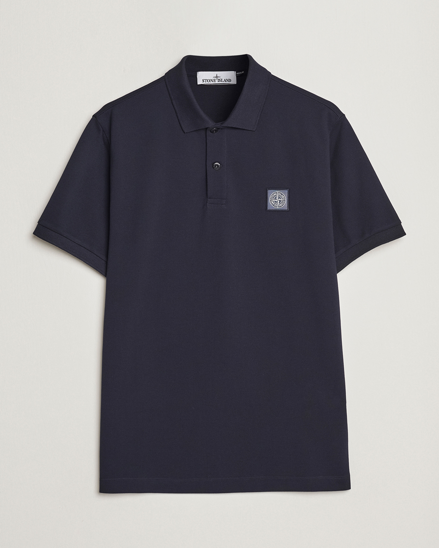 Herre | Pikéer | Stone Island | Cotton Pique Polo Navy Blue