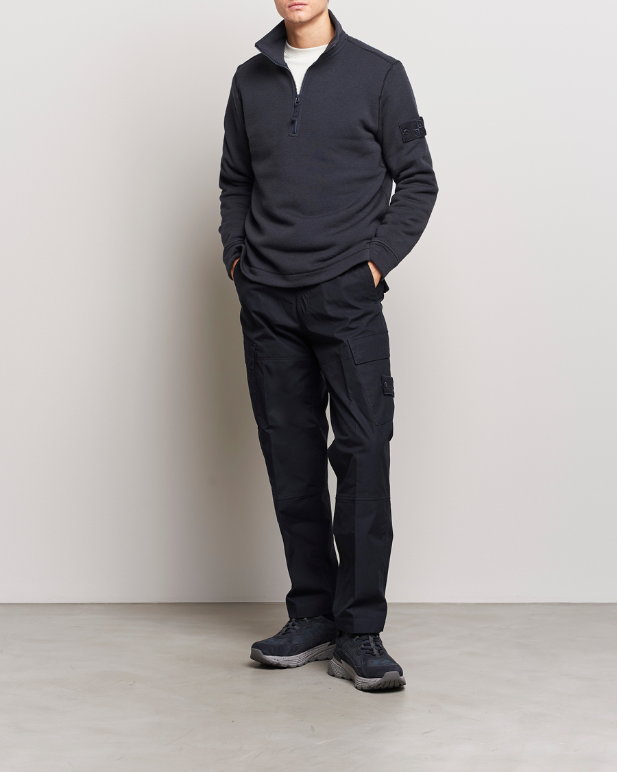 Herre | Gensere | Stone Island | Ghost Piece Wool Fleece Half Zip Navy Blue