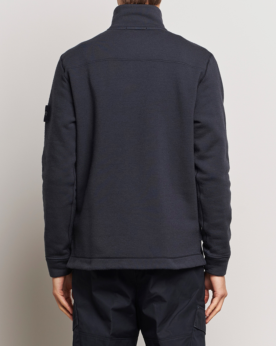 Herre | Gensere | Stone Island | Ghost Piece Wool Fleece Half Zip Navy Blue