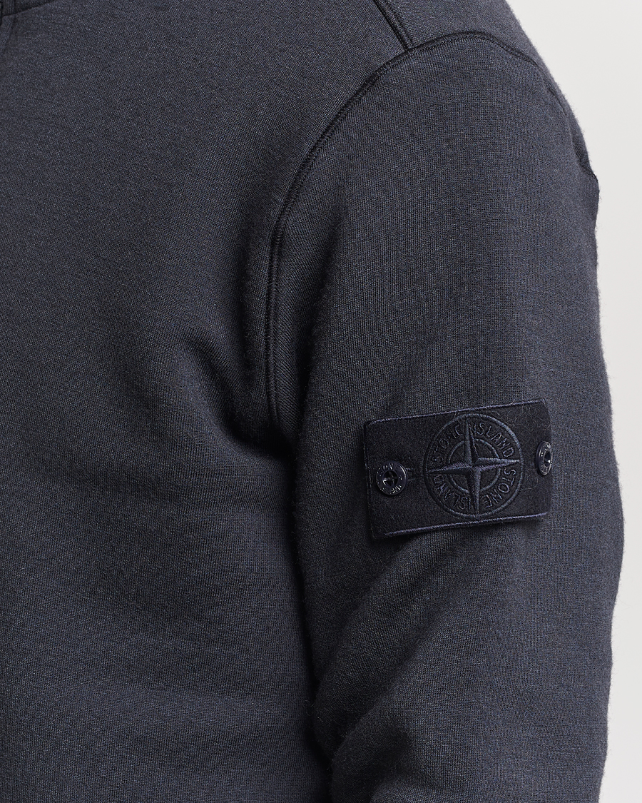 Herre | Gensere | Stone Island | Ghost Piece Wool Fleece Half Zip Navy Blue
