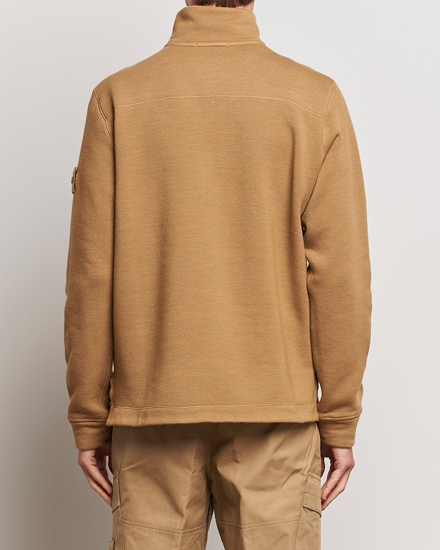 Herre | Gensere | Stone Island | Ghost Piece Wool Fleece Half Zip Dark Beige