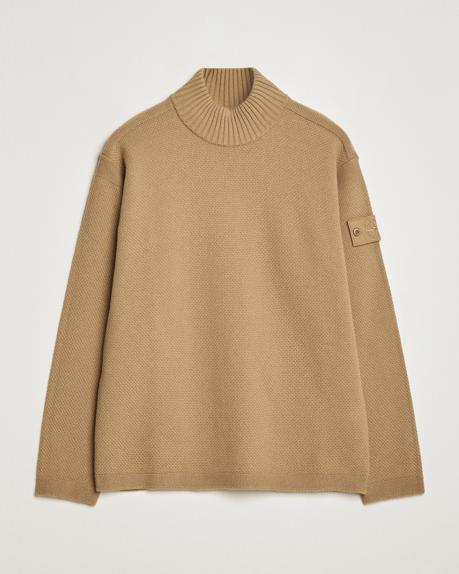 Herre | Gensere | Stone Island | Ghost Piece Geelong Wool Turtleneck Dark Beige