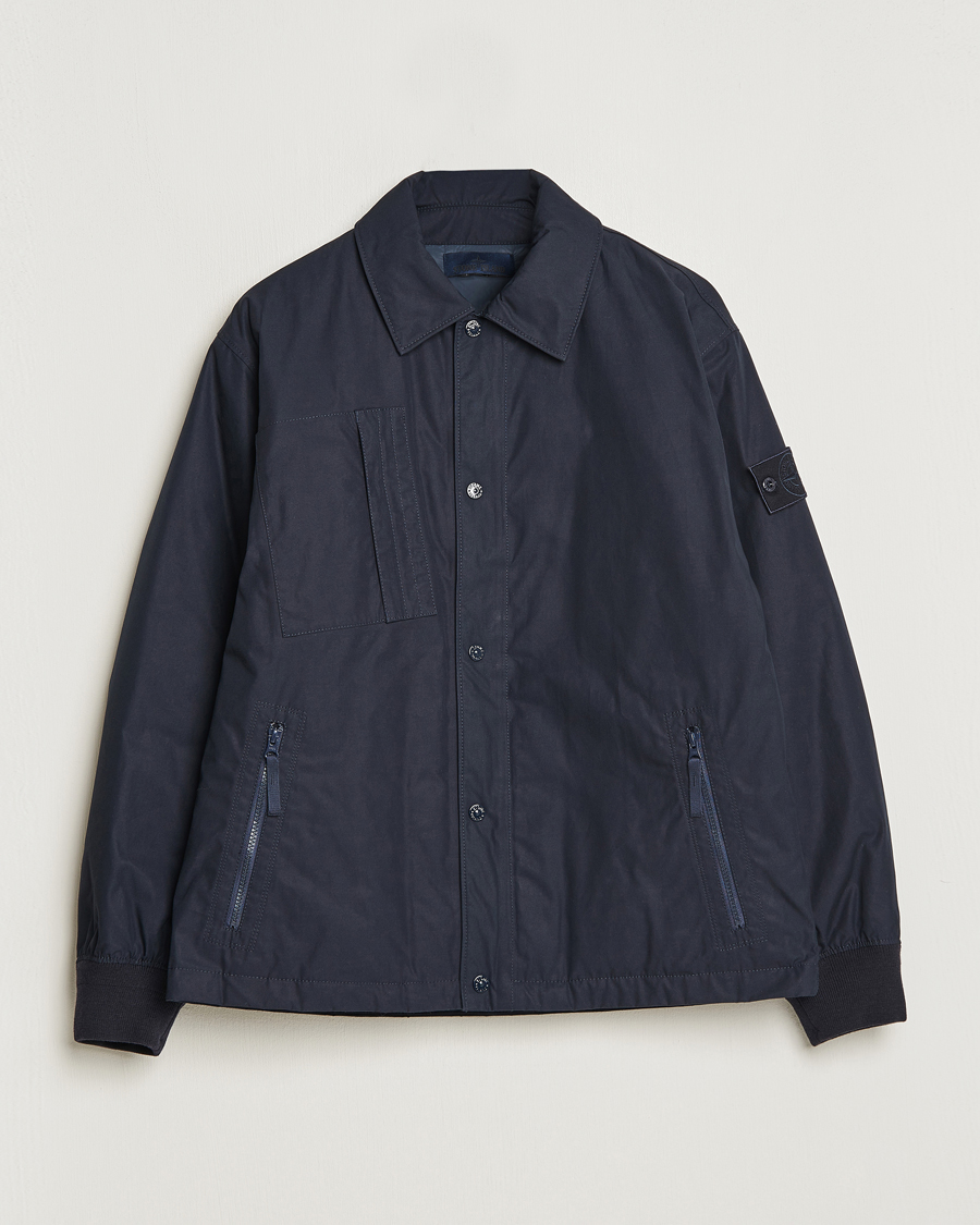 Herre | Jakker | Stone Island | Ghost Piece O-Ventile Jacket Navy Blue