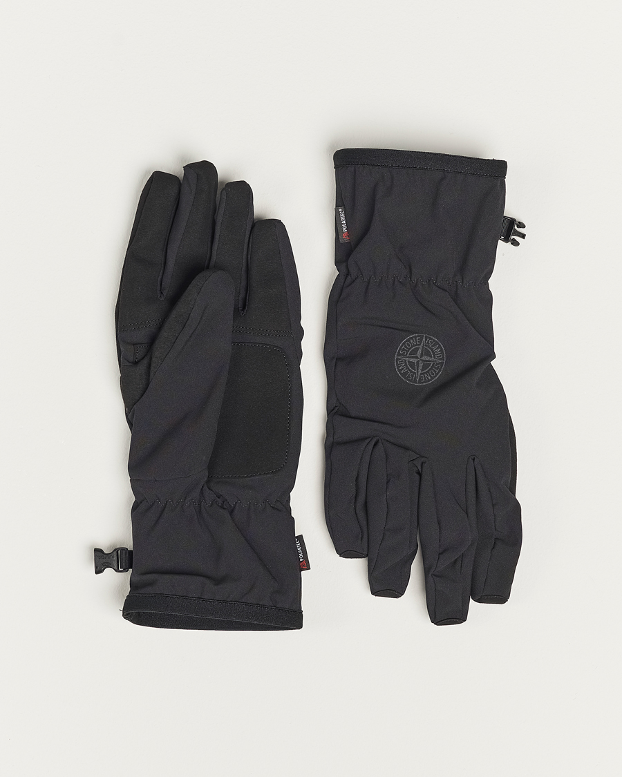 Herre |  | Stone Island | Soft Shell-R_e Recycled Gloves Black